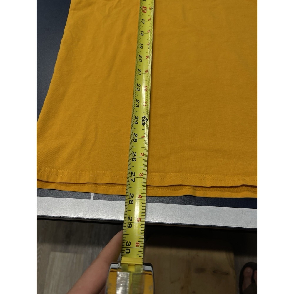 Gymshark Athletic Men's Workout Short Sleeve Yellow T-shirt L - Picture 4 of 5